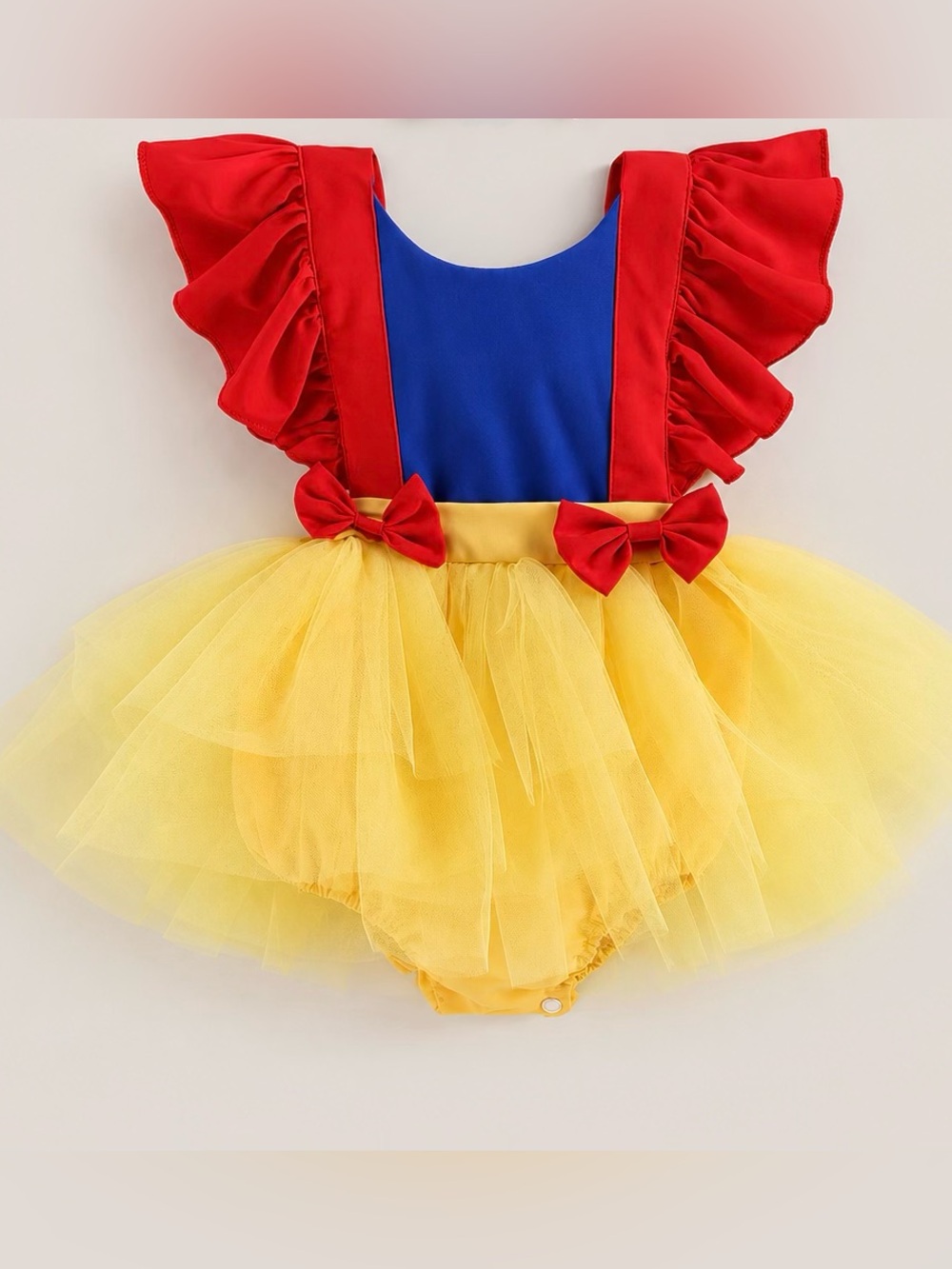 Red & Blue Princess Tutu Costume Dress with Yellow Tulle
